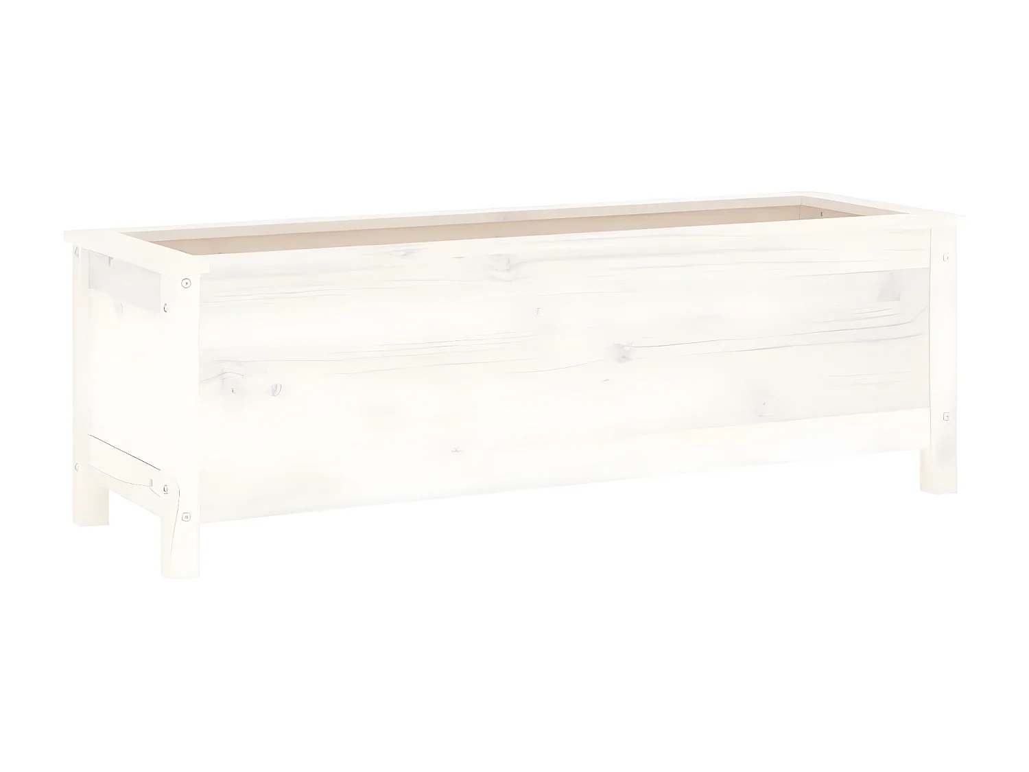 Jardinera elevado de jardín madera de pino blanco 119,5x40x39 cm ES24769