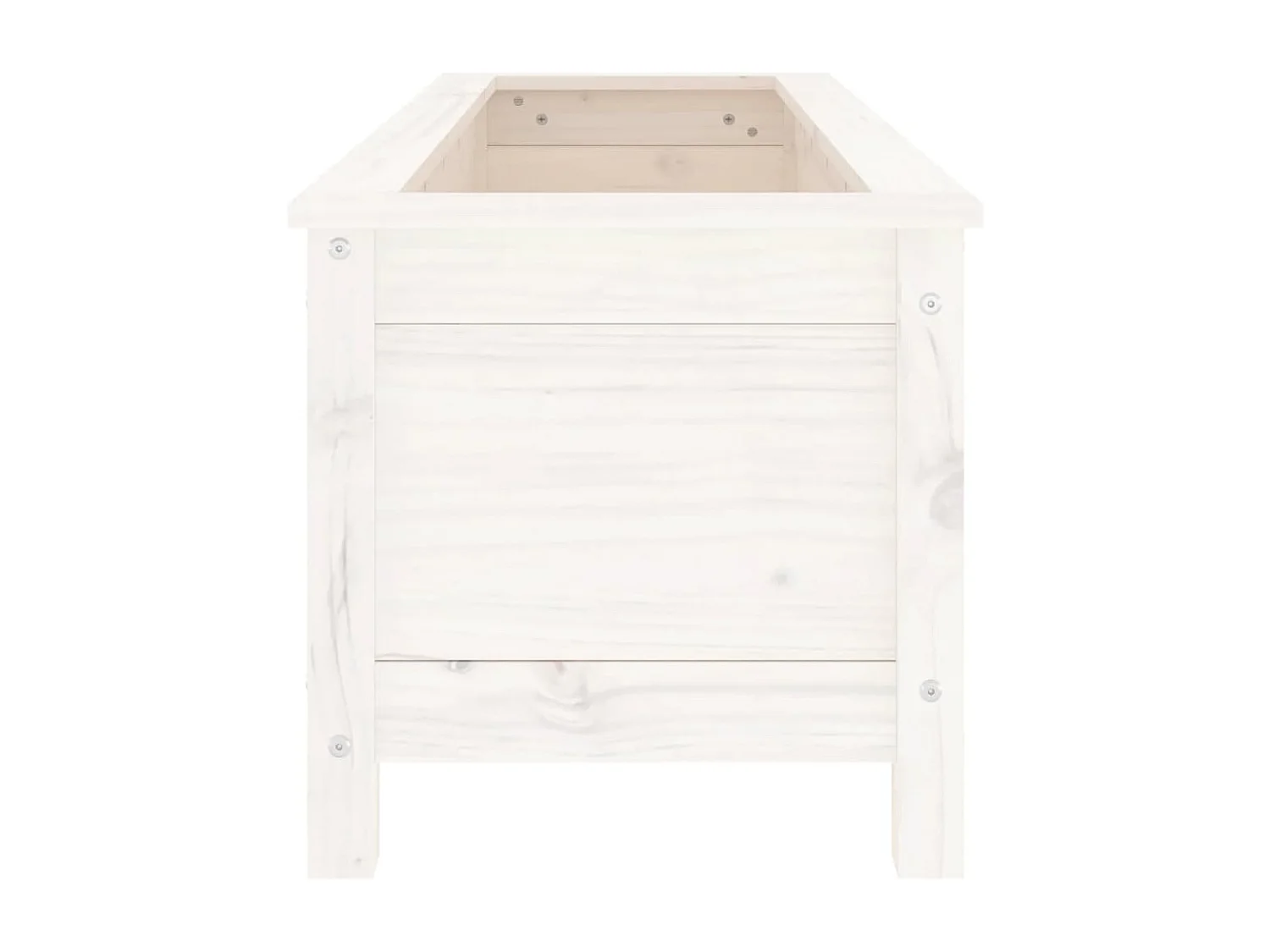 Jardinera elevado de jardín madera de pino blanco 119,5x40x39 cm ES24769