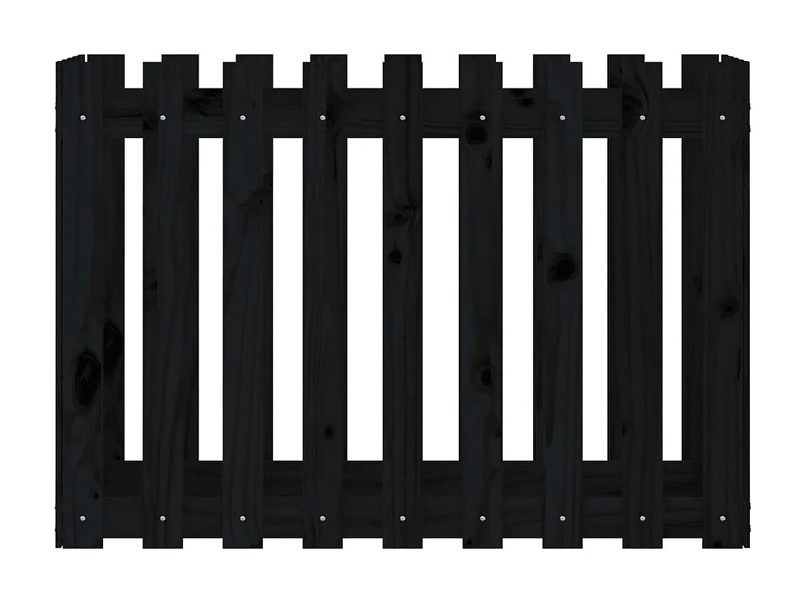 Plantenbak verhoogd hekontwerp 100x50x70 cm grenenhout zwart