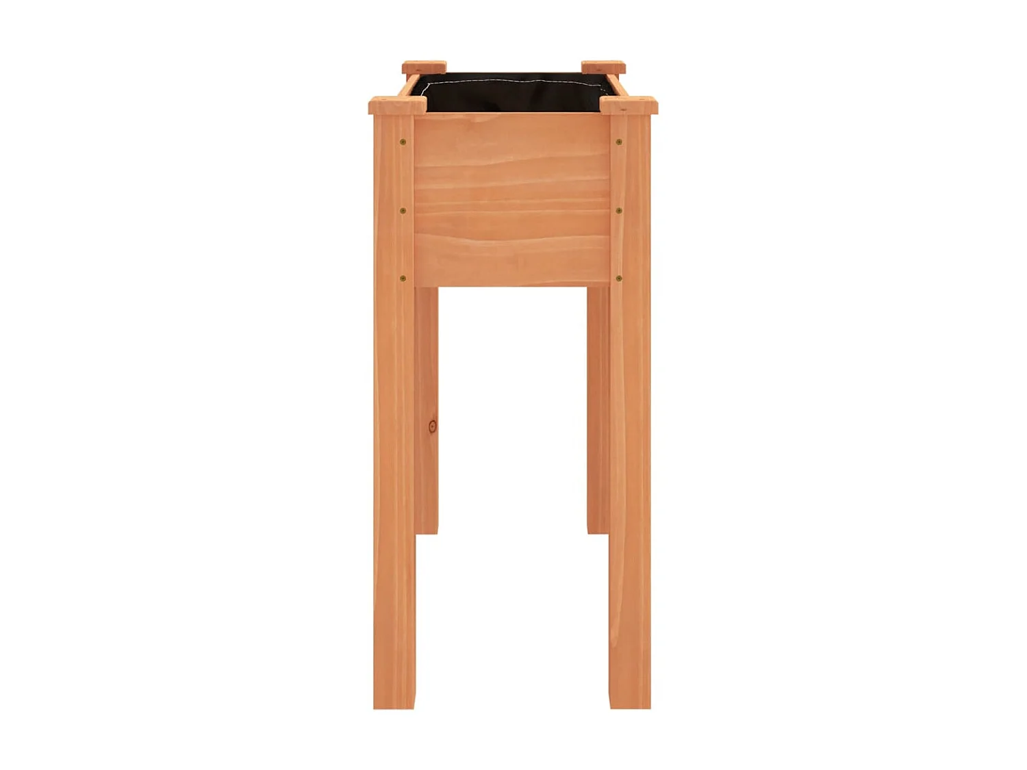 Jardinera con forro interior madera abeto marrón 71x37x76 cm ES42349