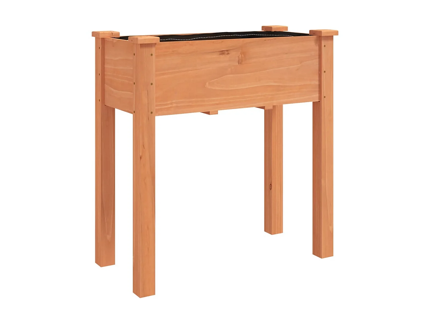 Jardinière avec doublure marron 71x37x76cm bois massif de sapin BE4574