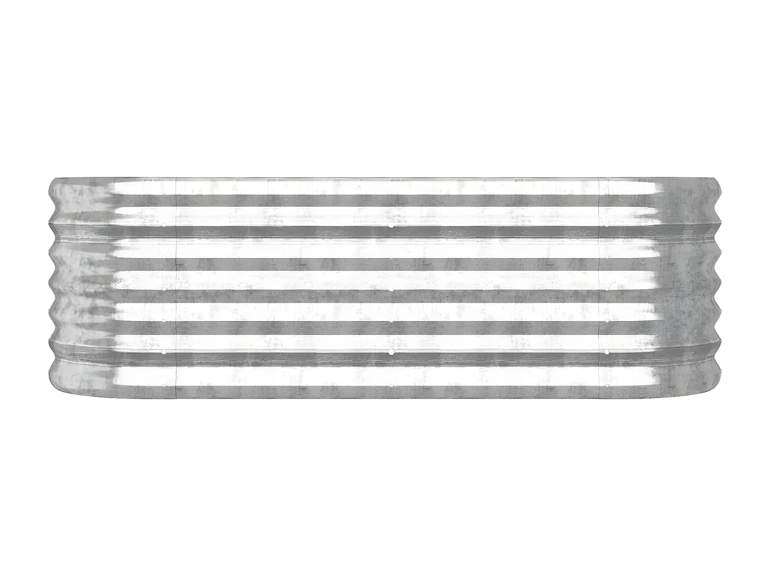 Plantenbak 114x40x36 cm gepoedercoat staal zilverkleurig