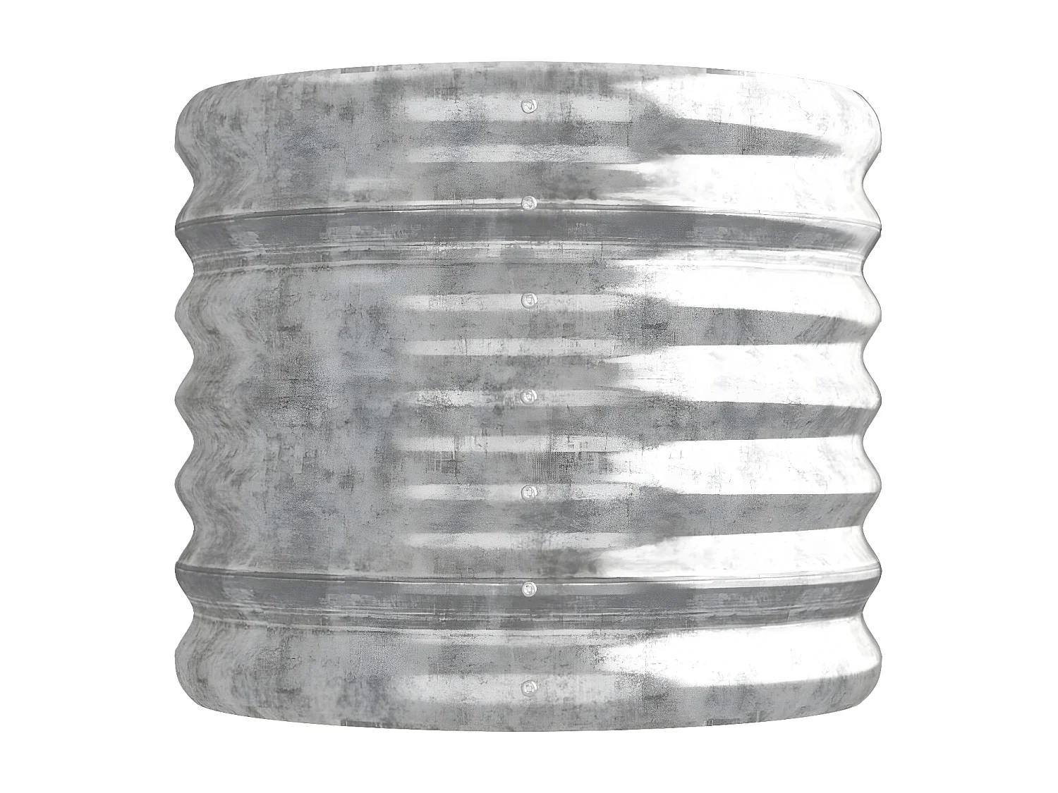 Plantenbak 114x40x36 cm gepoedercoat staal zilverkleurig