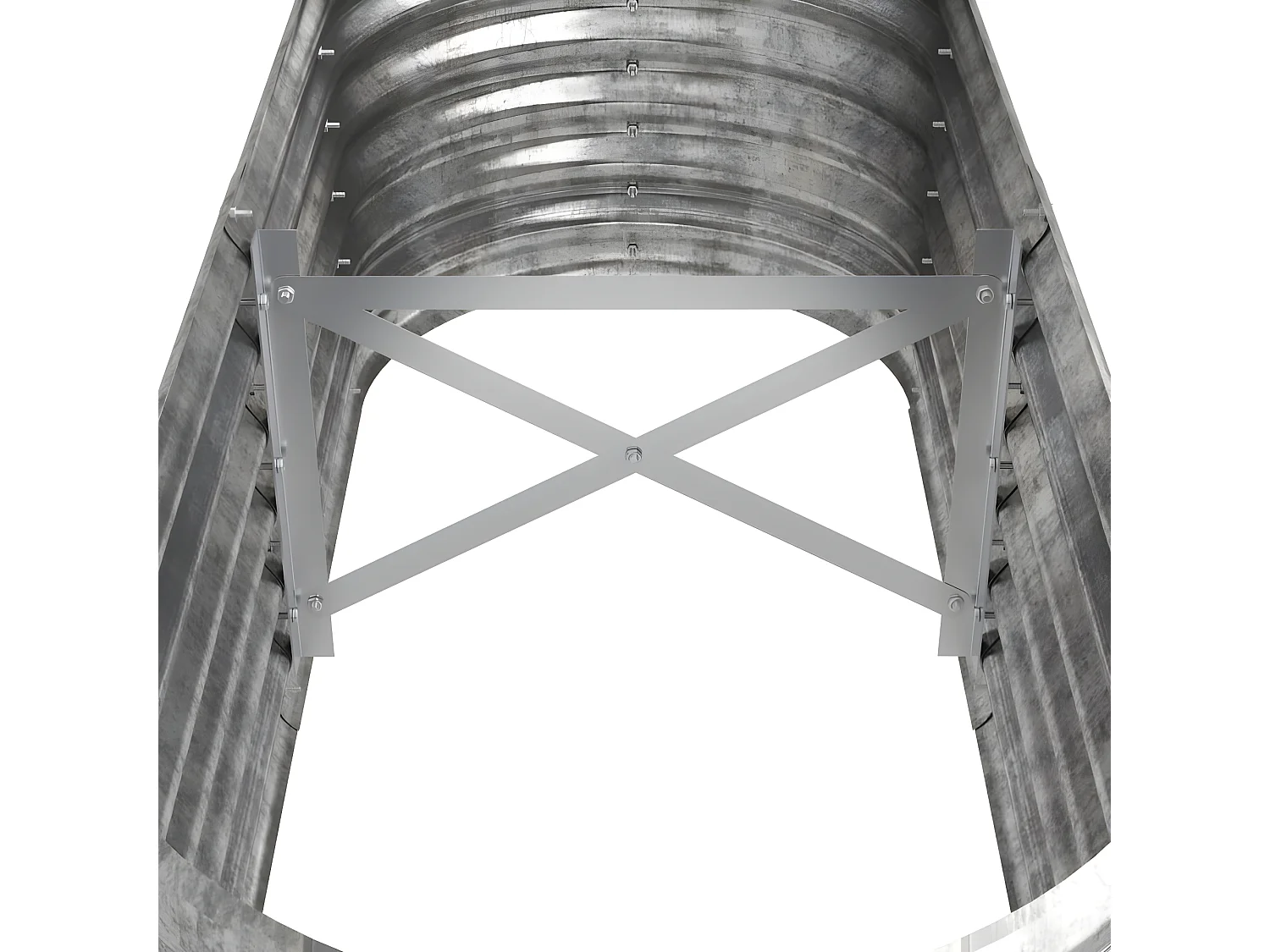 Plantenbak 114x40x36 cm gepoedercoat staal zilverkleurig