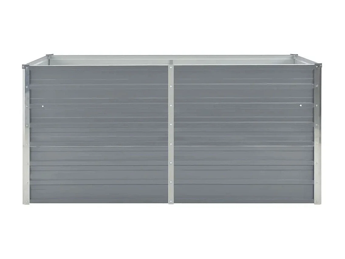 Jardinière 160 x 80 x 77 cm Gris Acier galvanisé BE2174