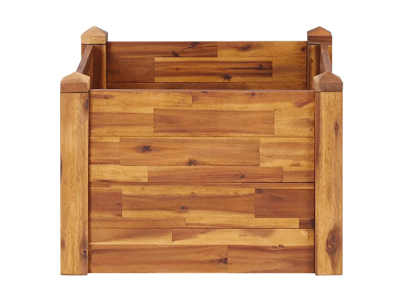 Jardinera de madera maciza de acacia 60x60x44 cm ES92134