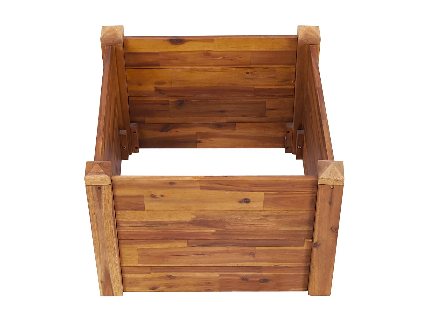 Jardinera de madera maciza de acacia 60x60x44 cm ES92134
