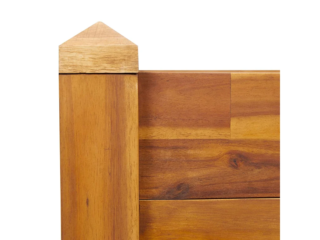 Jardinera de madera maciza de acacia 60x60x44 cm ES92134