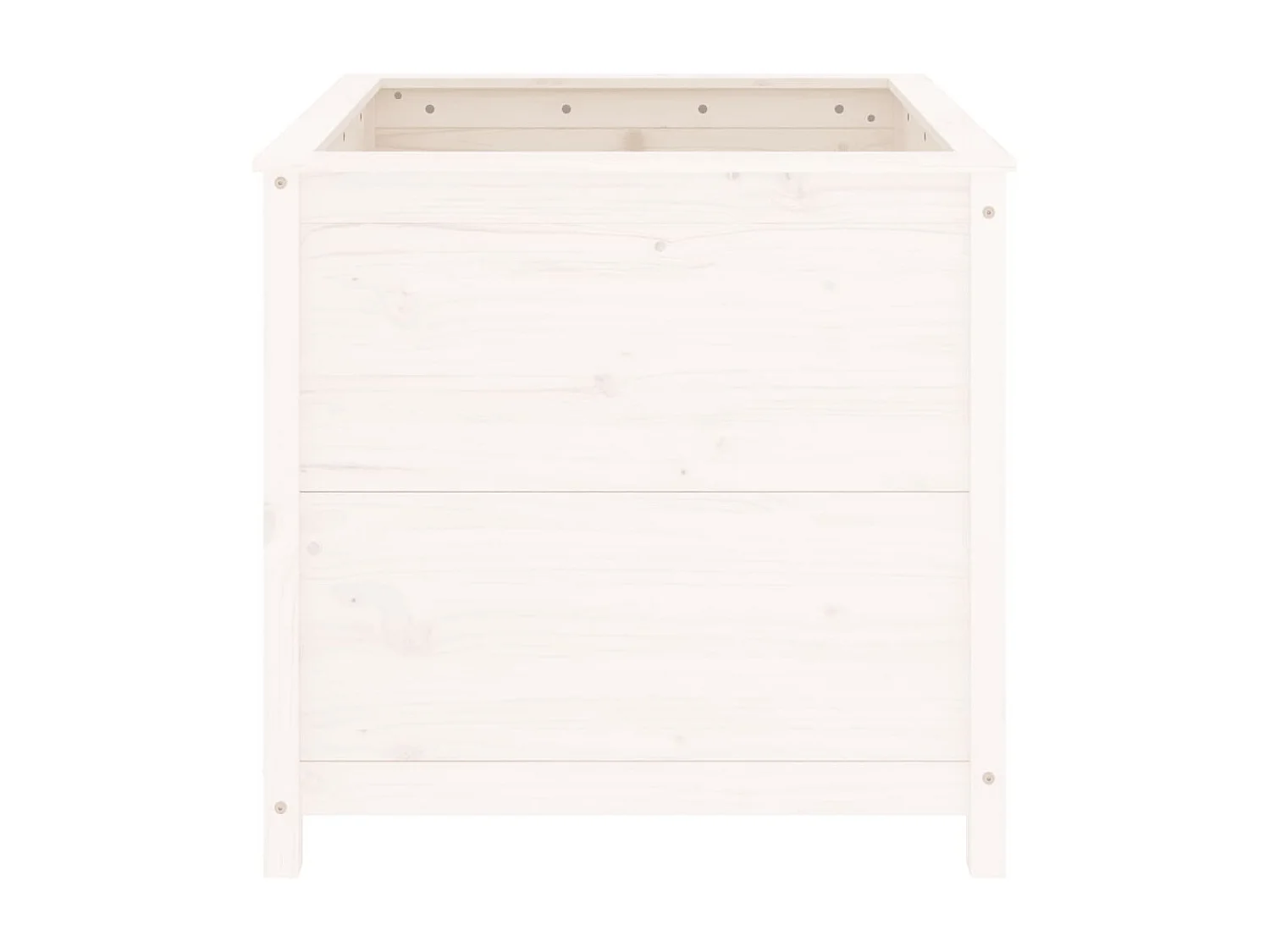 Jardinera madera maciza de pino blanco 82,5x82,5x78 cm ES63299