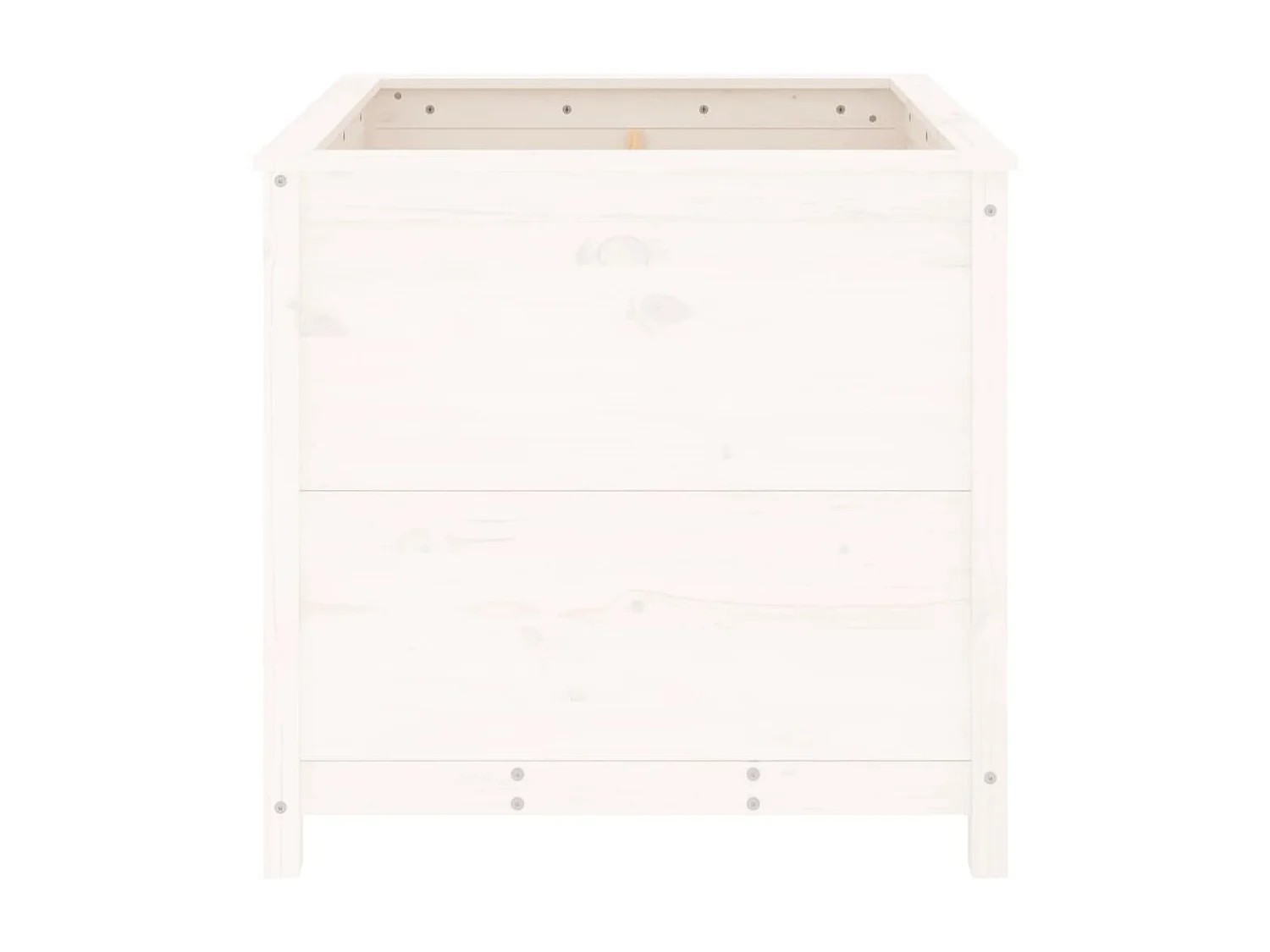 Jardinera madera maciza de pino blanco 82,5x82,5x78 cm ES63299