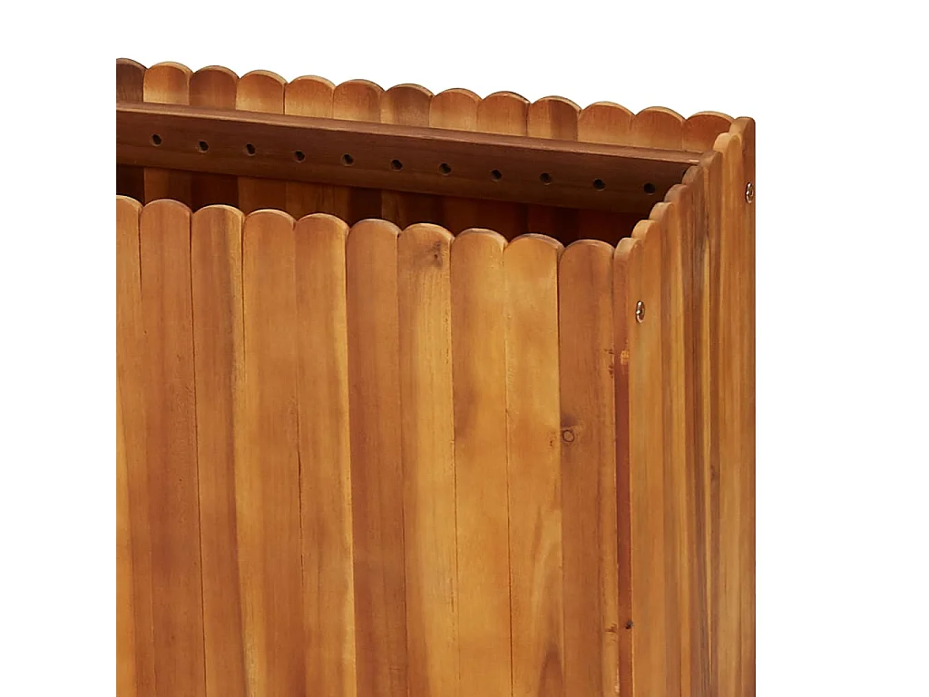 Jardinera de madera maciza de acacia 200x30x50 cm ES70765