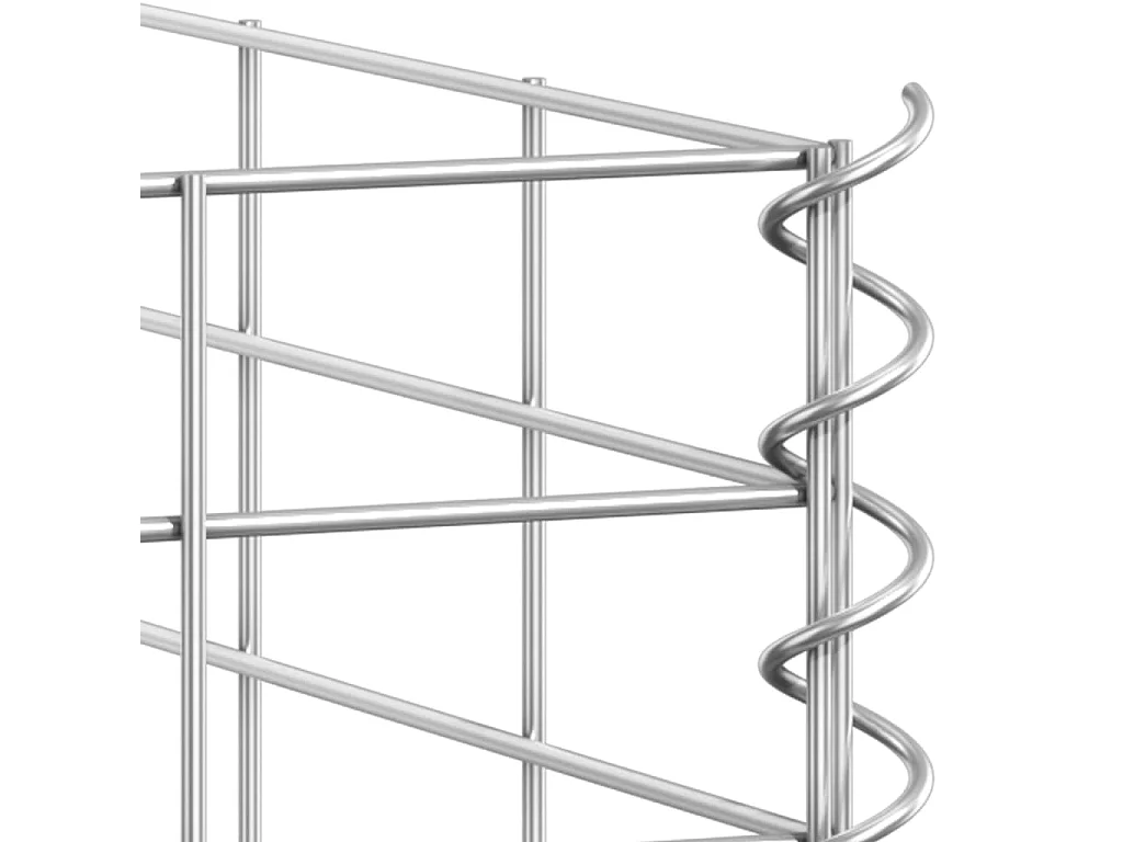 Lits surélevés en gabion 4 pcs 30x30x50/100/150/200 cm Fer WVGQ7227