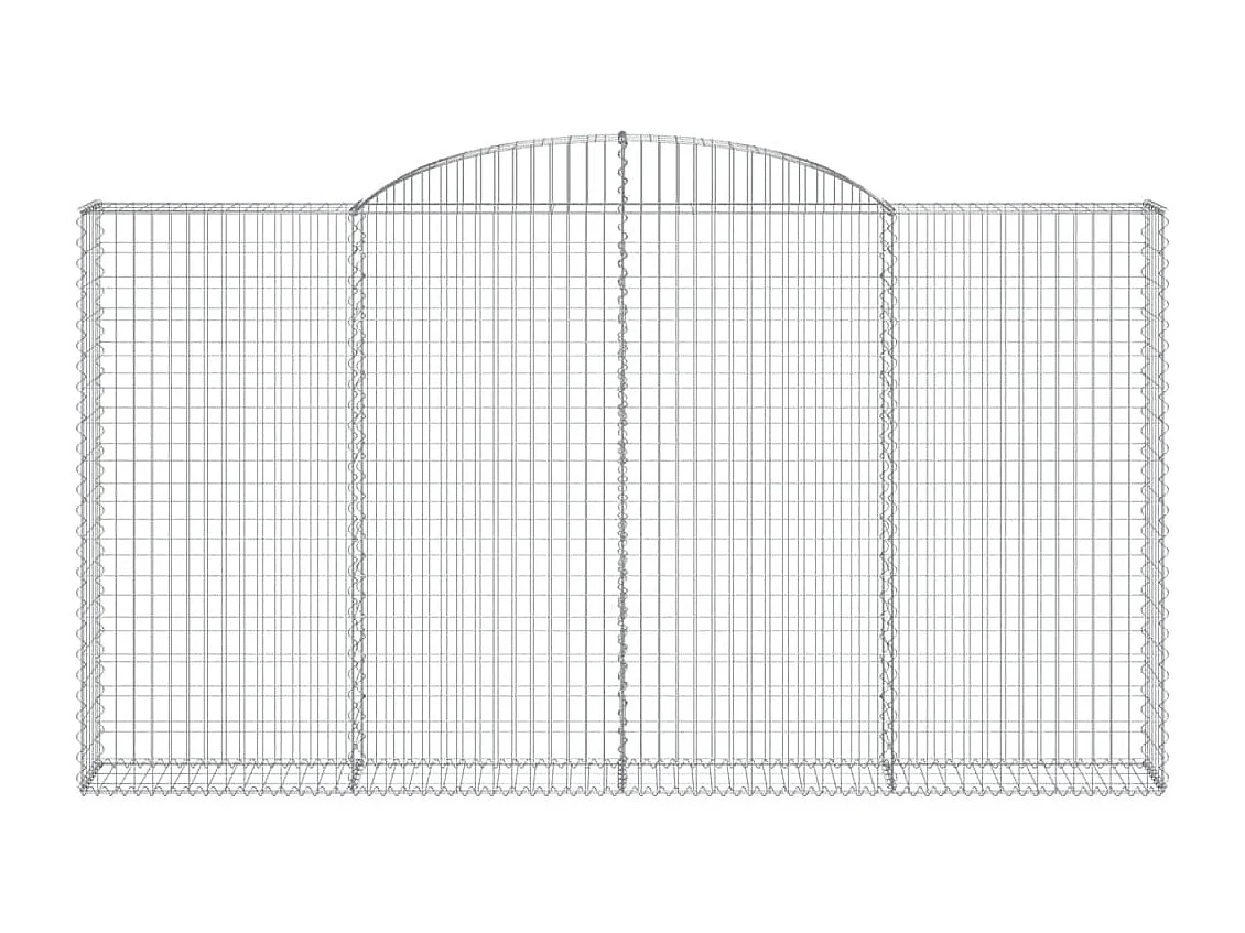 Schanskorf gewelfd 300x30x160/180 cm gegalvaniseerd ijzer NL238356