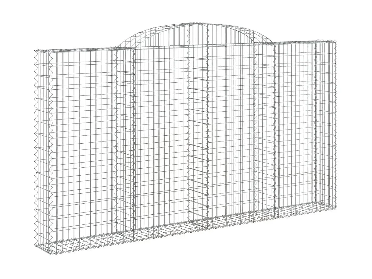 Panier de gabions arqué 300x30x160/180 cm Fer galvanisé WVGQ1892