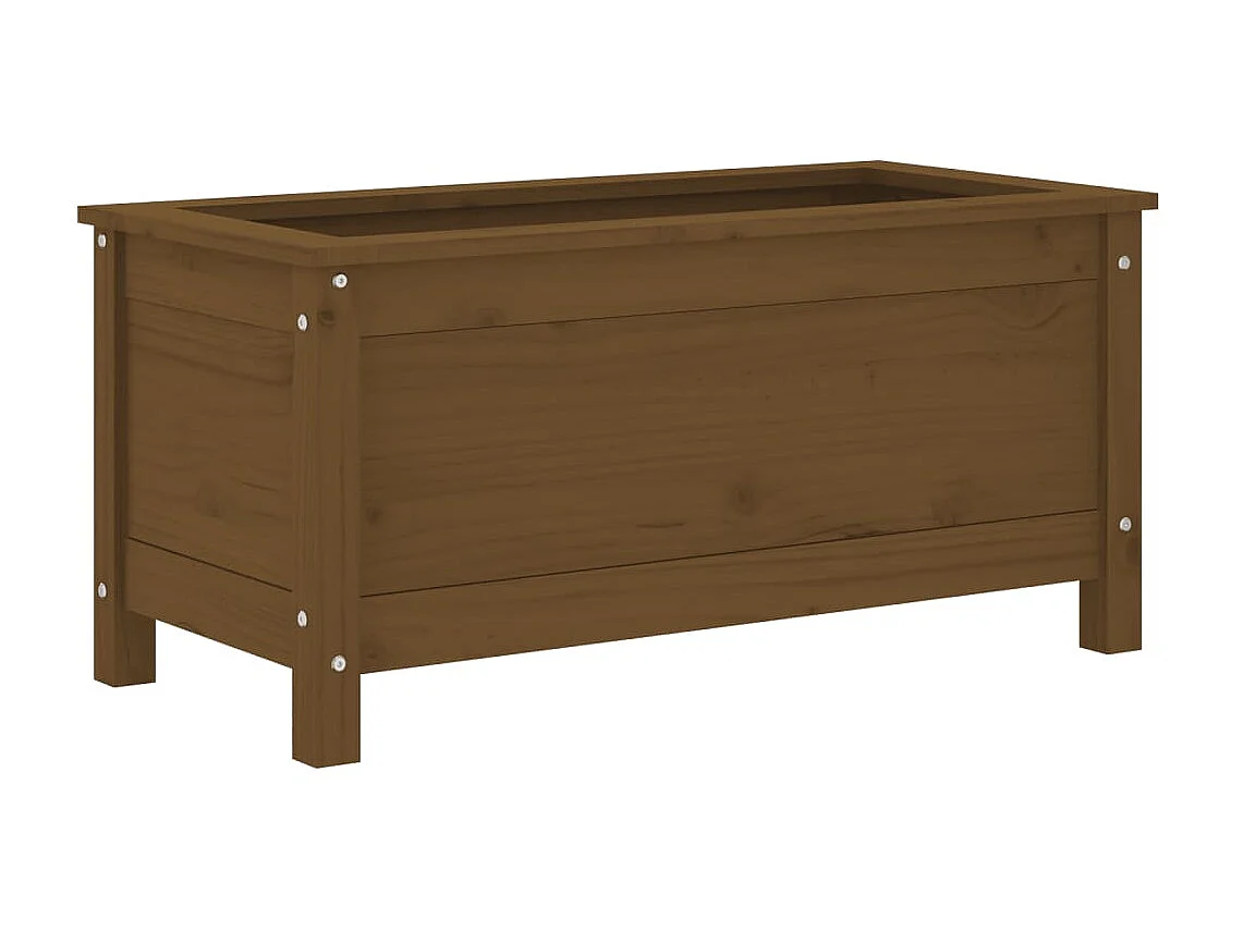 Jardinière marron miel 82,5x40x39 cm bois massif de pin BE5843