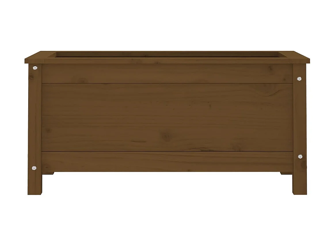 Jardinière marron miel 82,5x40x39 cm bois massif de pin BE5843