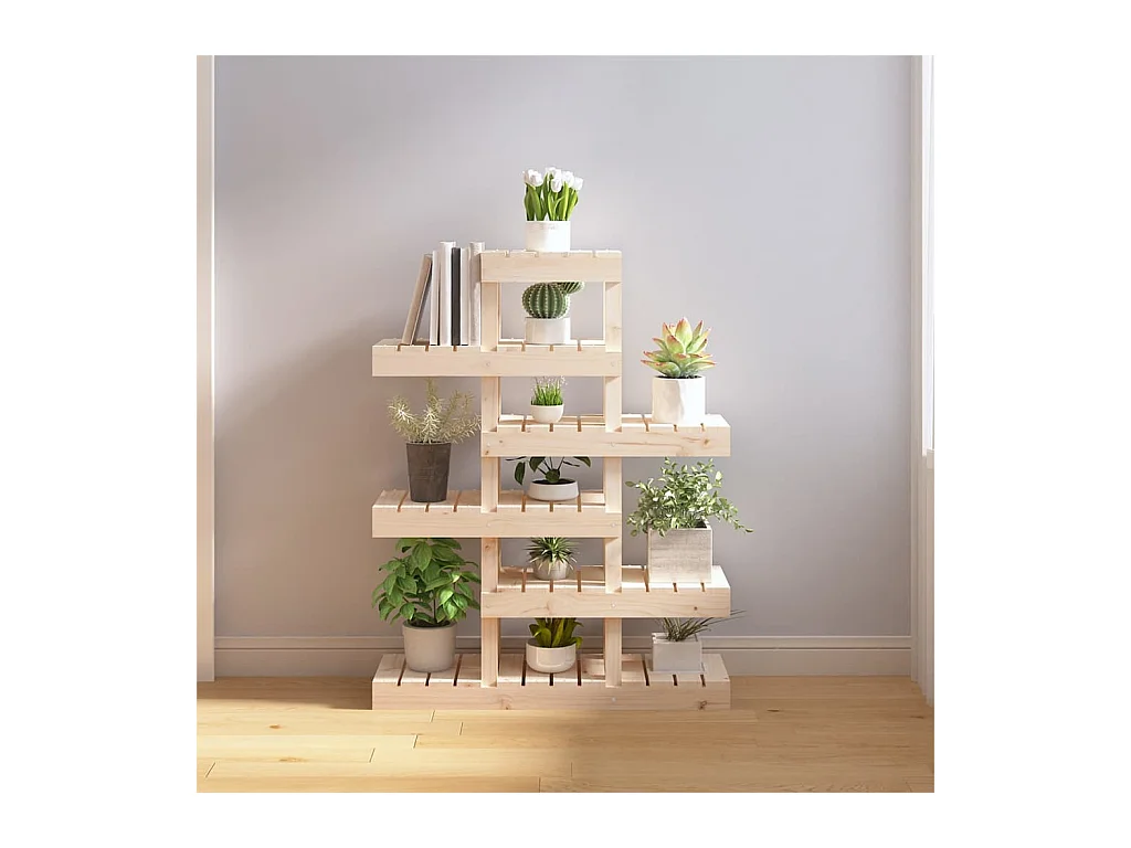 Jardinière Support à plantes 85x25x109,5 cm Bois massif de pin BE1241