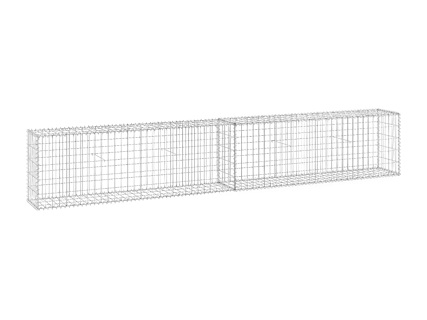 Mur en gabion avec couvercles Acier galvanisé 300x30x50 cm WVGQ8959
