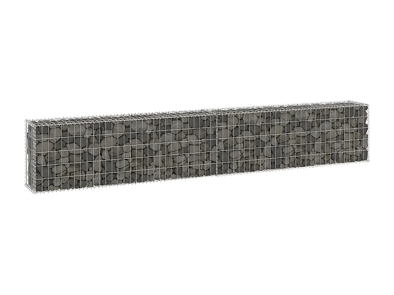 Mur en gabion avec couvercles Acier galvanisé 300x30x50 cm WVGQ8959