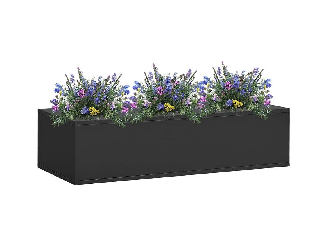 Jardinière Boîte à fleurs de bureau Anthracite 90x40x23 cm Acier BE3043