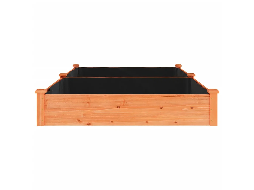 Plantenbak verhoogd met voering 240x120x25 cm vurenhout bruin