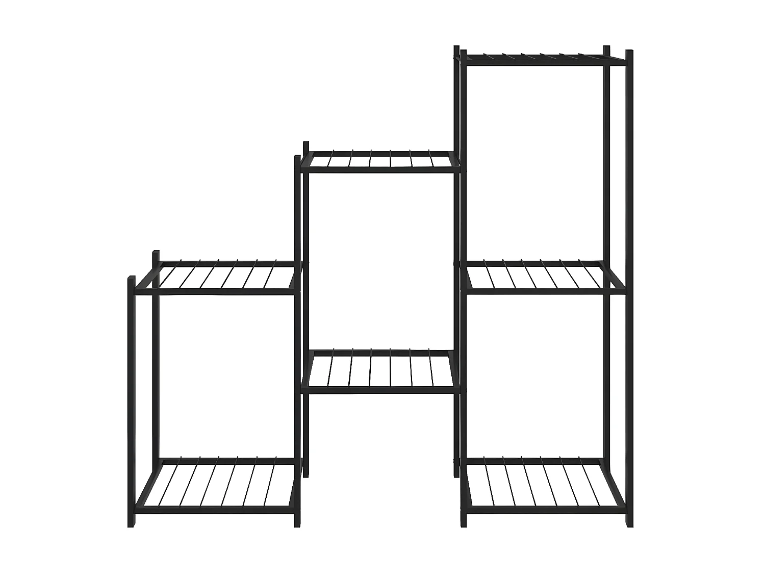 Soporte para flores de hierro negro 83x25x80 cm ES62956