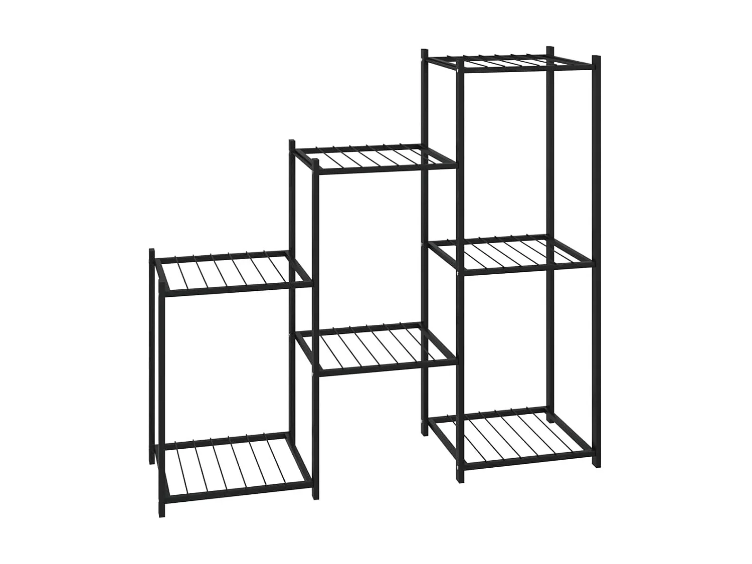 Soporte para flores de hierro negro 83x25x80 cm ES62956