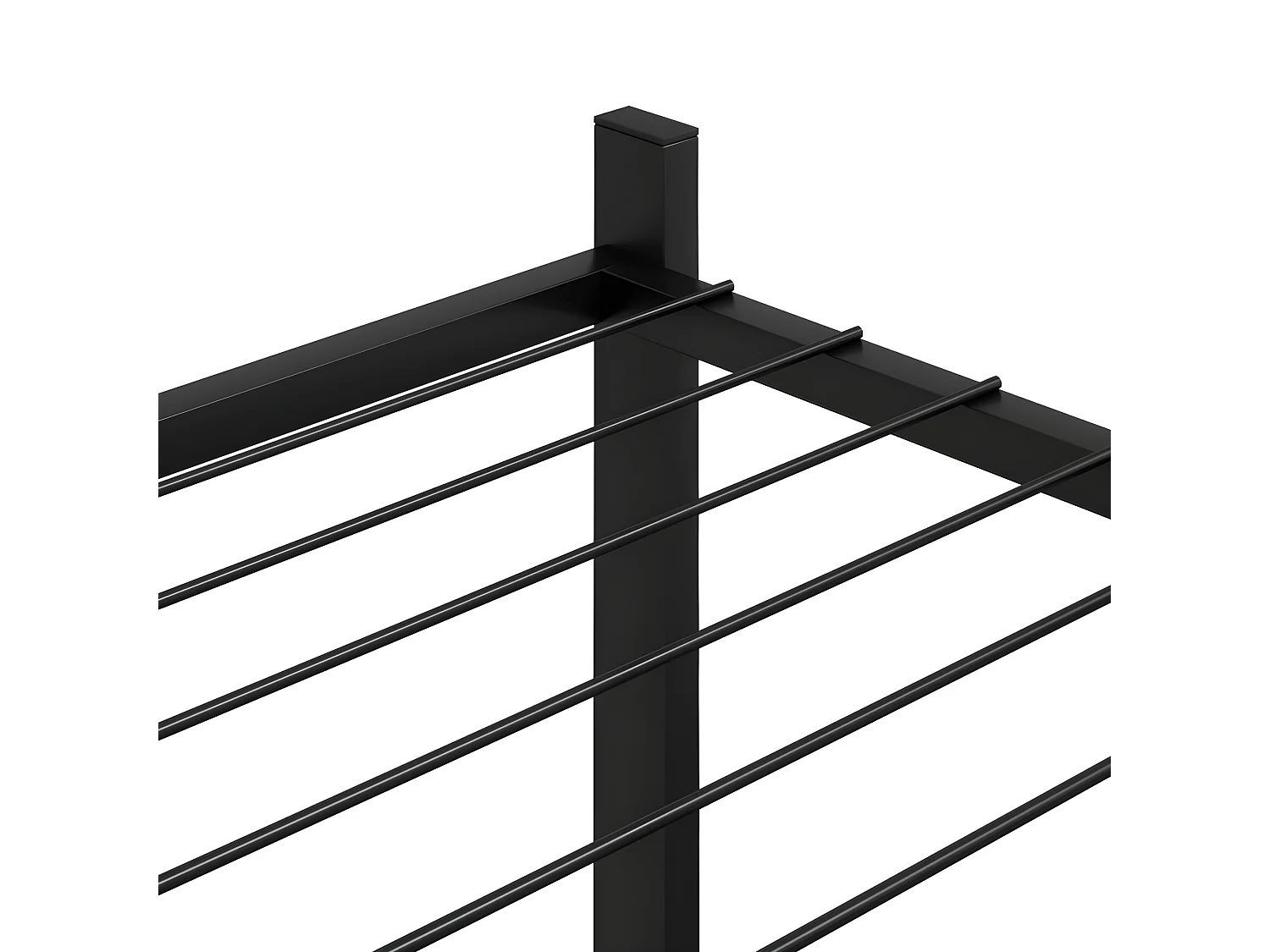 Soporte para flores de hierro negro 83x25x80 cm ES62956