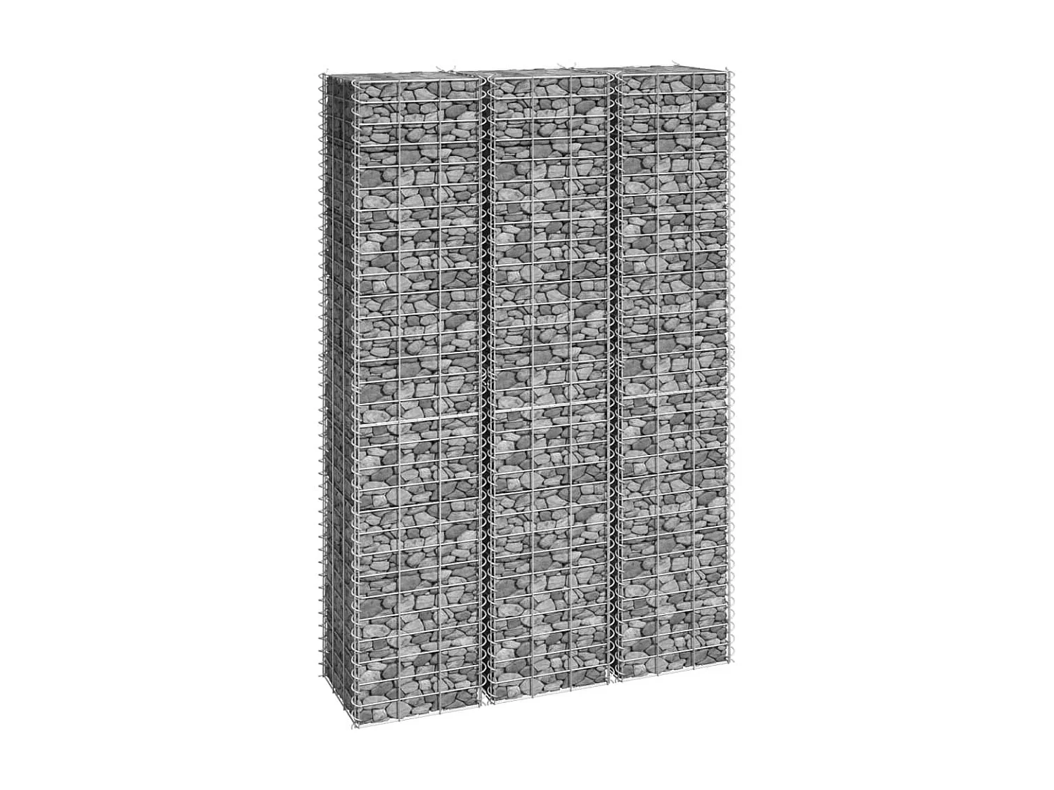 Lits surélevés en gabion 3 pcs 30x30x150 cm Fer WVGQ6012