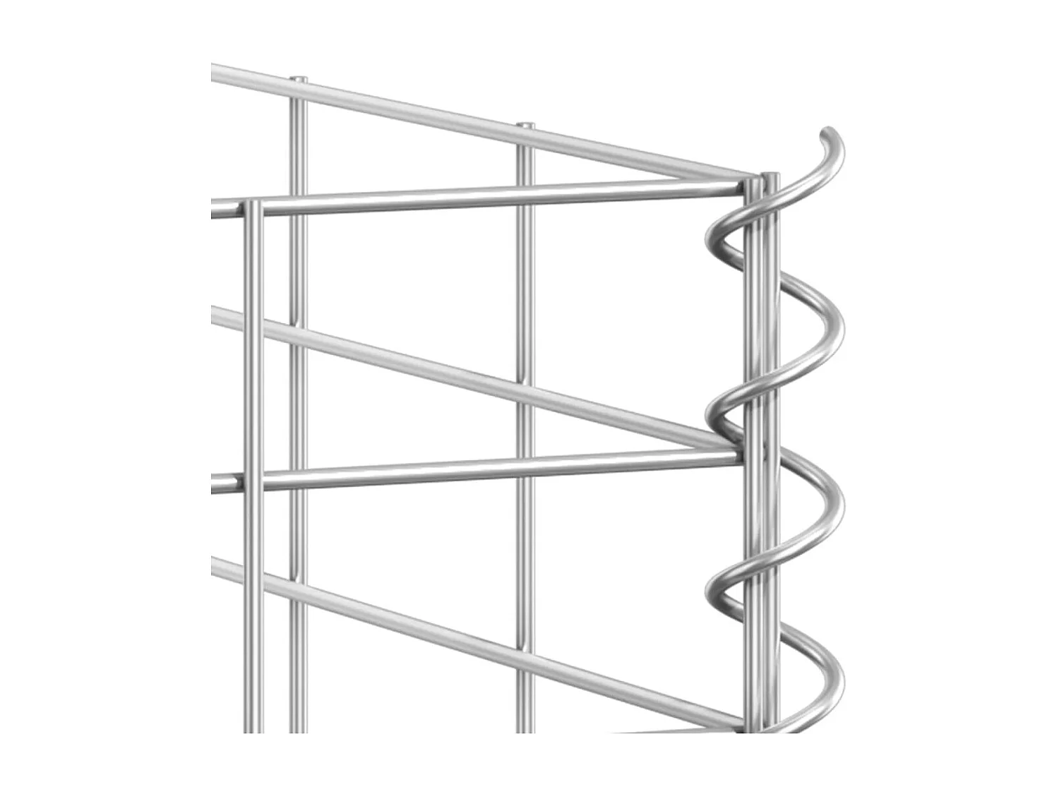 Lits surélevés en gabion 3 pcs 30x30x150 cm Fer WVGQ6012