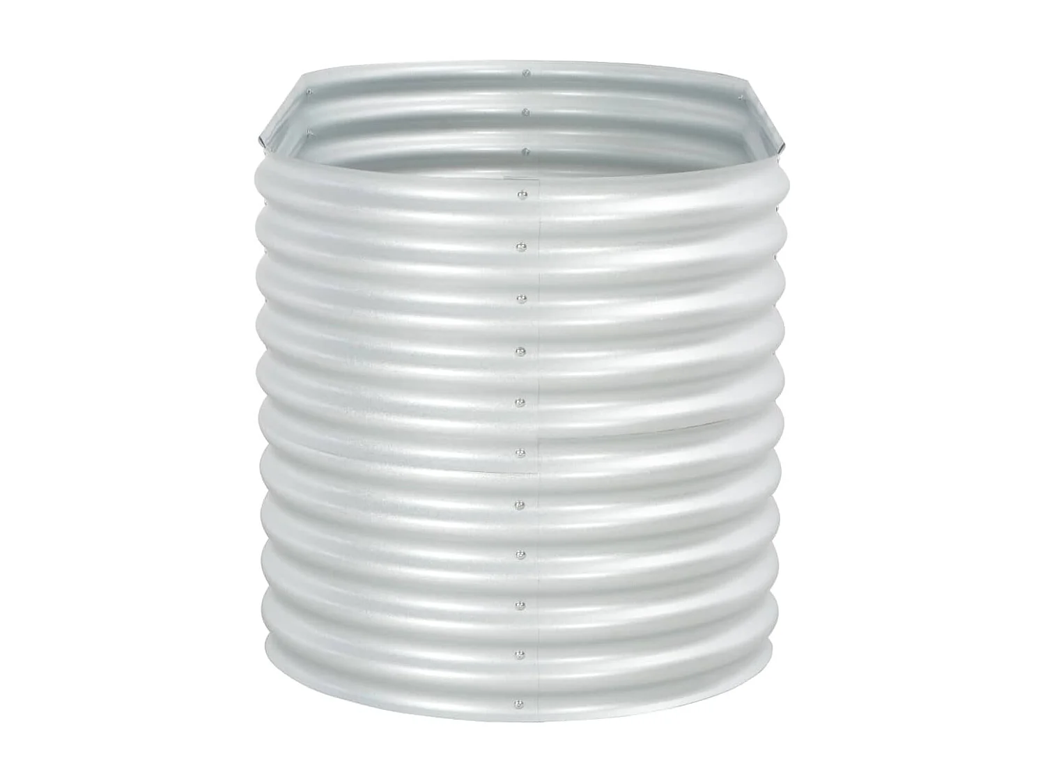 Jardinera de acero galvanizado plateado 160x80x81 cm ES97296
