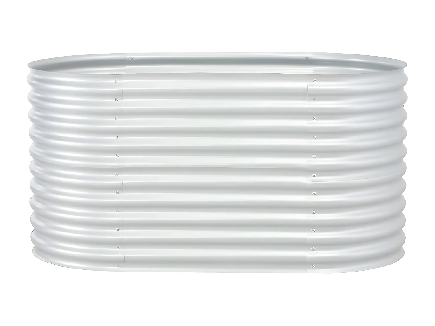 Jardinera de acero galvanizado plateado 160x80x81 cm ES97296