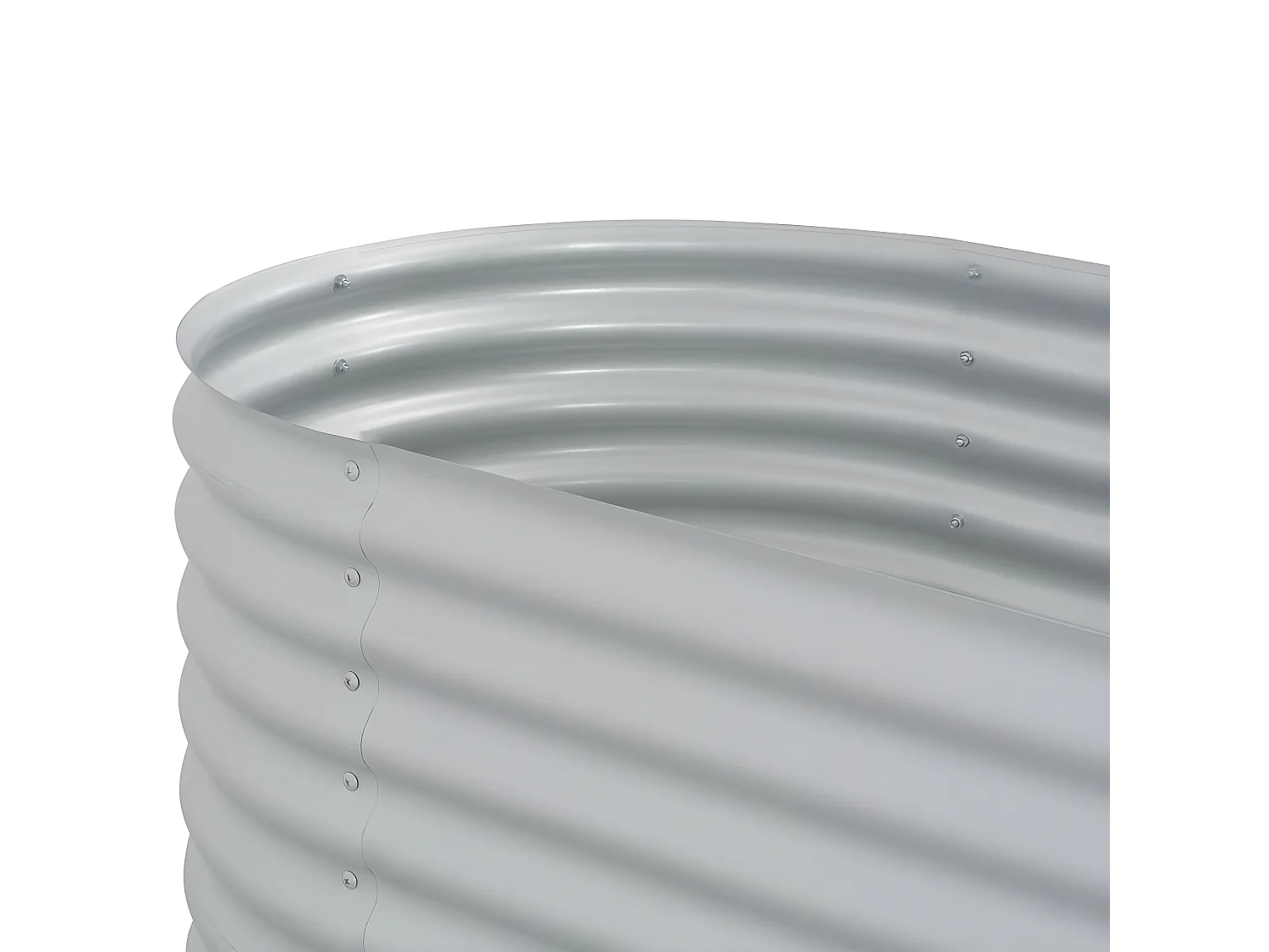 Jardinera de acero galvanizado plateado 160x80x81 cm ES97296