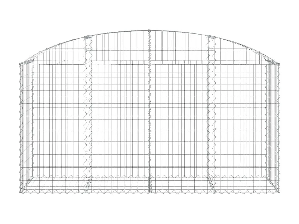Cesta gaviones forma arco hierro galvanizado 200x50x100/120 cm ES33883
