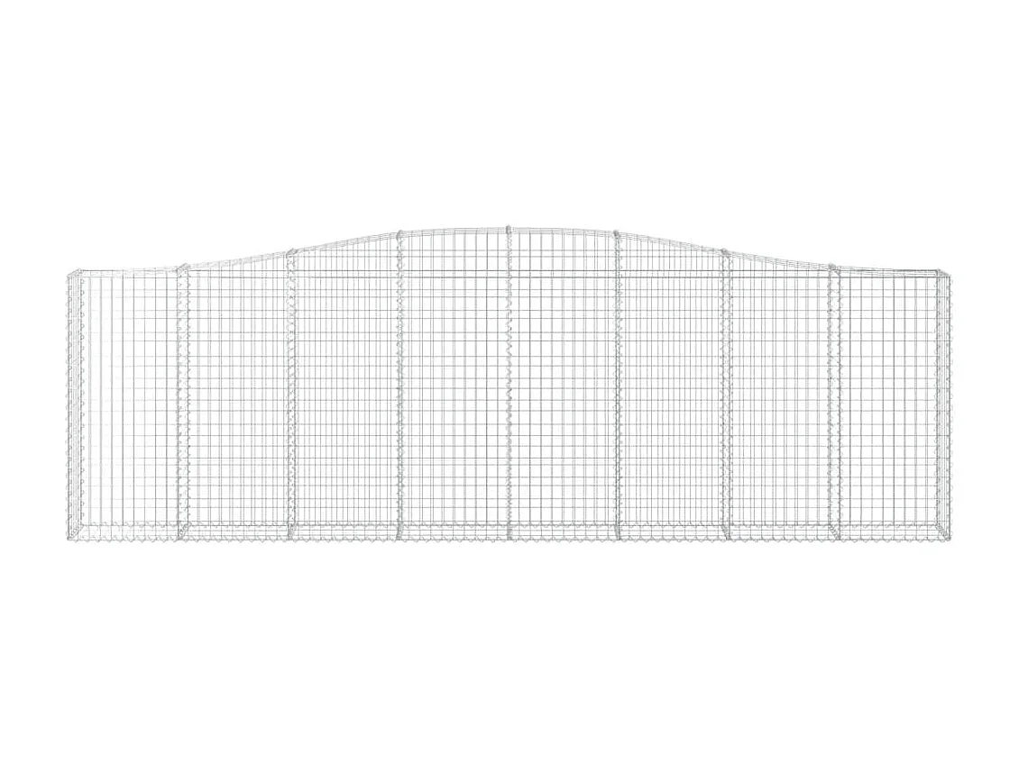 Cesta gaviones forma arco hierro galvanizado 400x30x120/140 cm ES42825