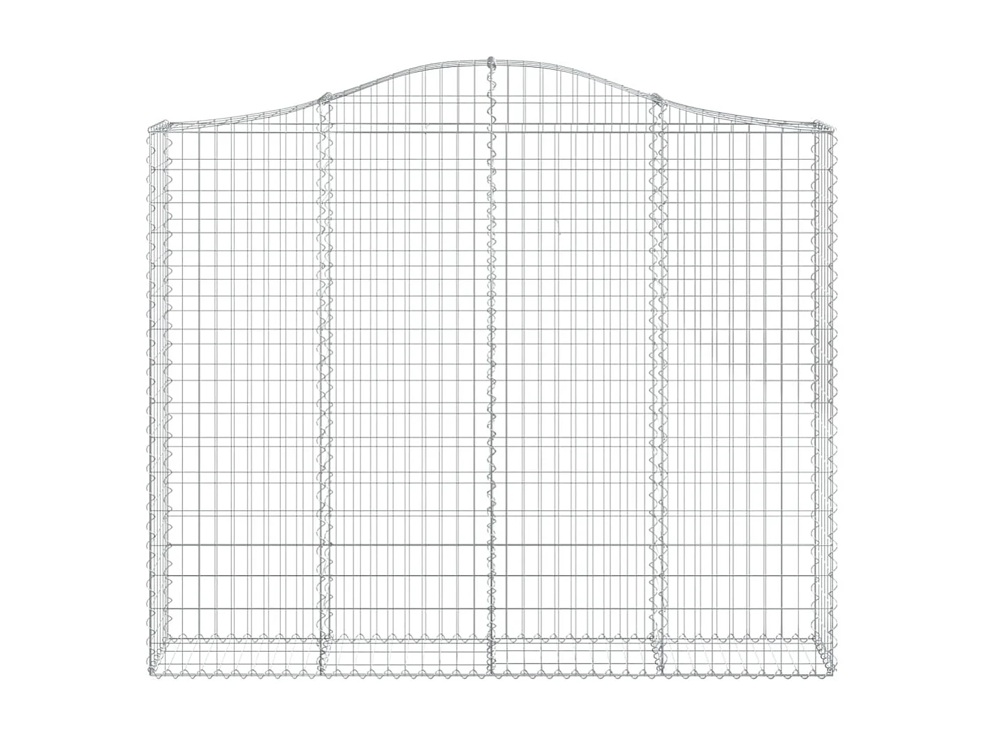 Cesta gaviones forma arco hierro galvanizado 200x30x160/180 cm ES57108