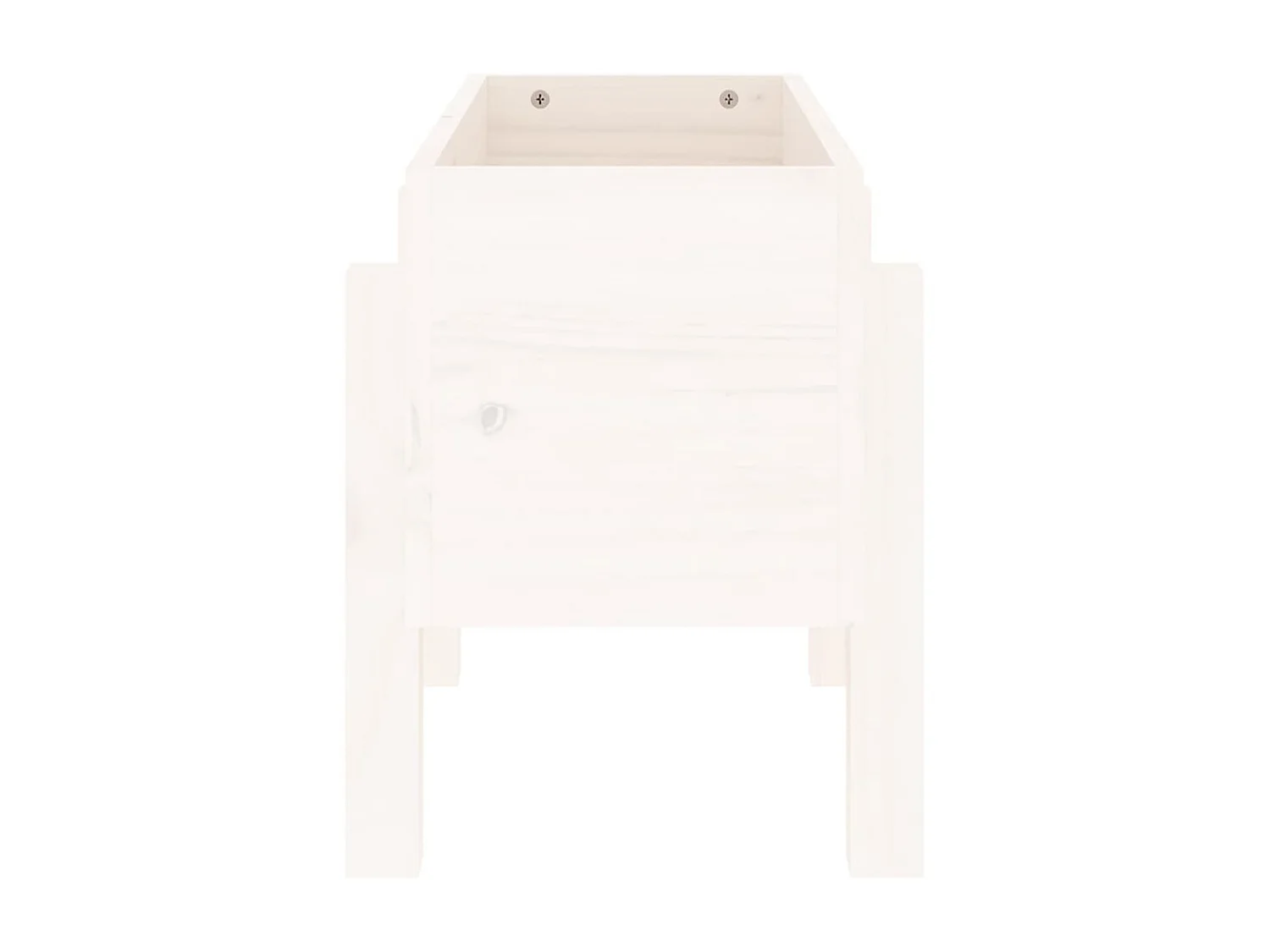 Jardinière blanc 62x30x38 cm bois massif de pin BE3458