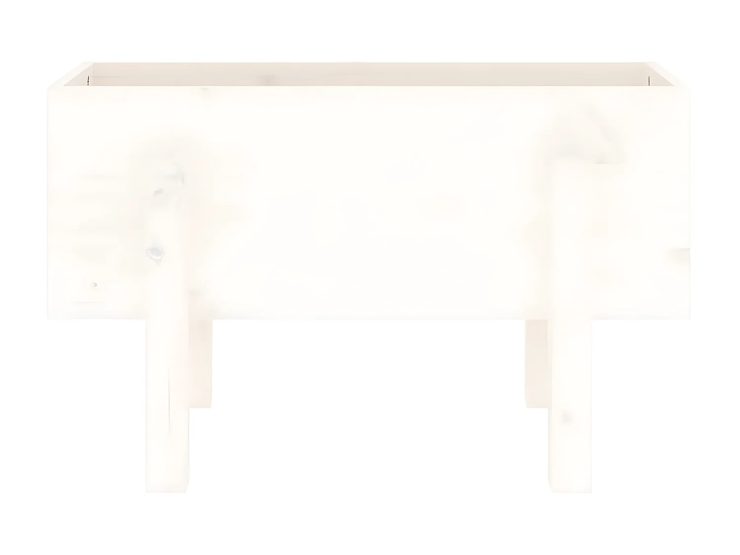 Jardinière blanc 62x30x38 cm bois massif de pin BE3458