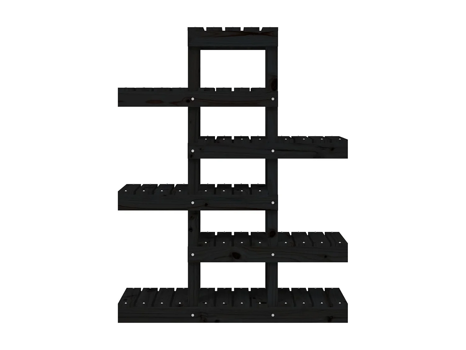 Jardinière Support à plantes Noir 85x25x109,5 cm Bois massif de pin BE8487