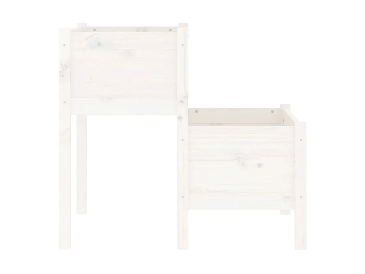 Vaso/floreira 84,5x84x75 cm madeira de pinho maciça branco PT466753