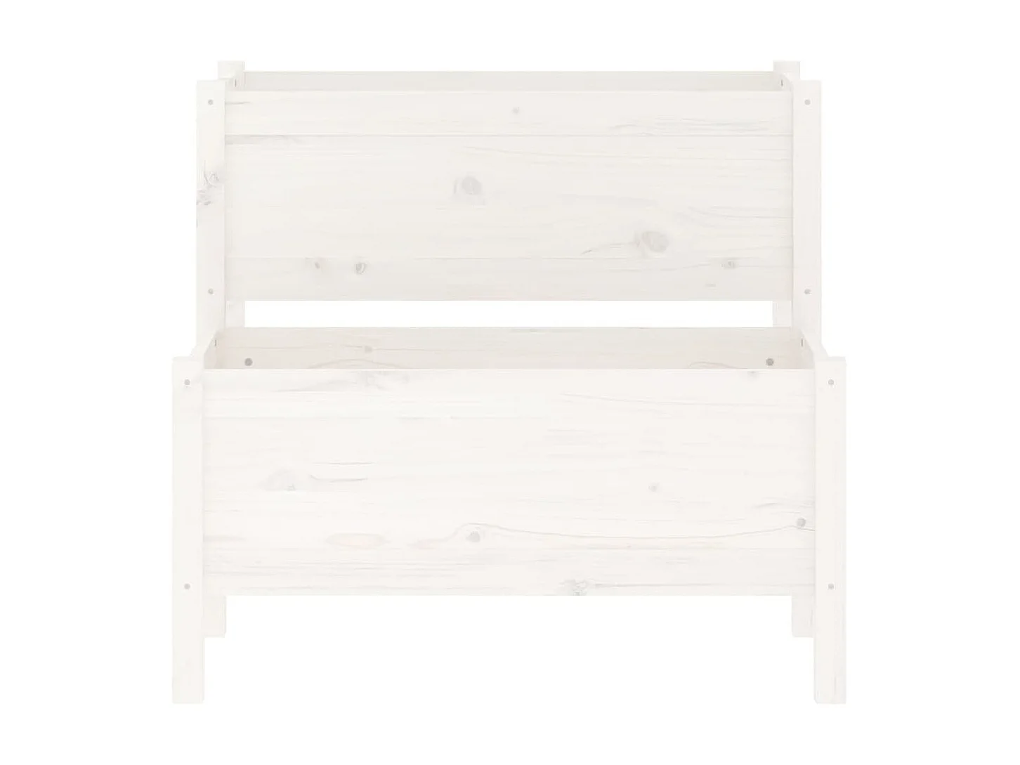 Jardinière blanc 84,5x84x75 cm bois massif de pin BE9836