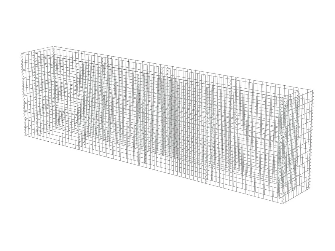 Lit surélevé à gabion Acier galvanisé 360x50x100 cm WVGQ4750