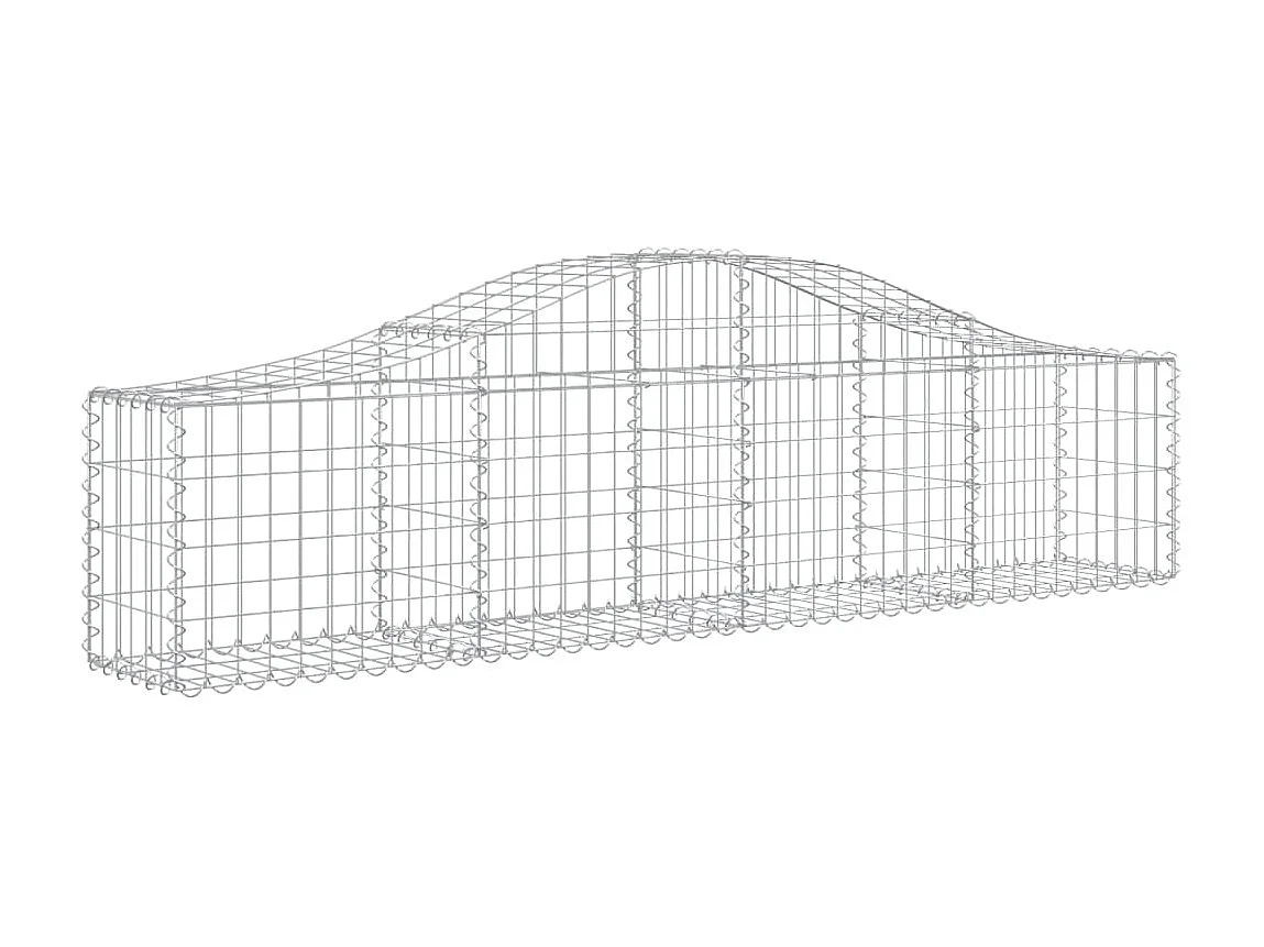 Paniers à gabions arqués 5 pcs 200x30x40/60 cm Fer galvanisé WVGQ2885