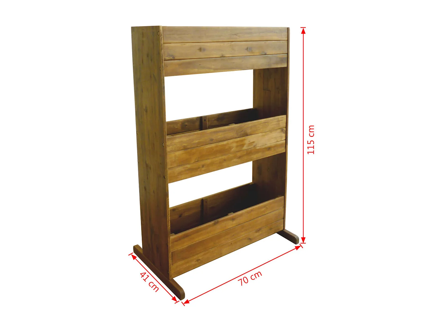 Plantenbak verhoogd 3-laags massief acaciahout