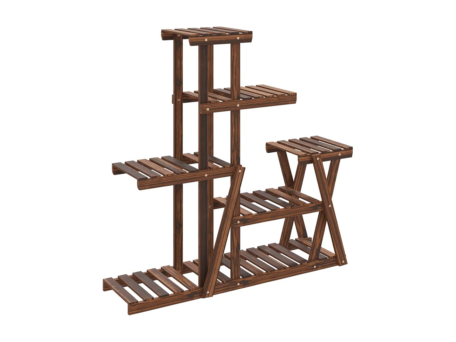 Soporte para flores madera maciza de abeto 95x25x96 cm ES88726