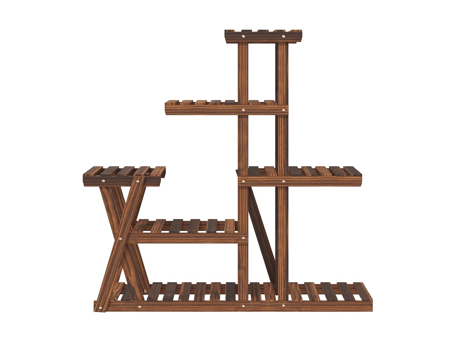 Soporte para flores madera maciza de abeto 95x25x96 cm ES88726