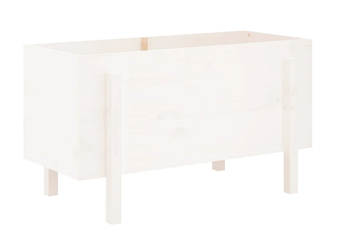 Jardinera elevado de jardín madera maciza pino blanco 101x50x57cm ES21437