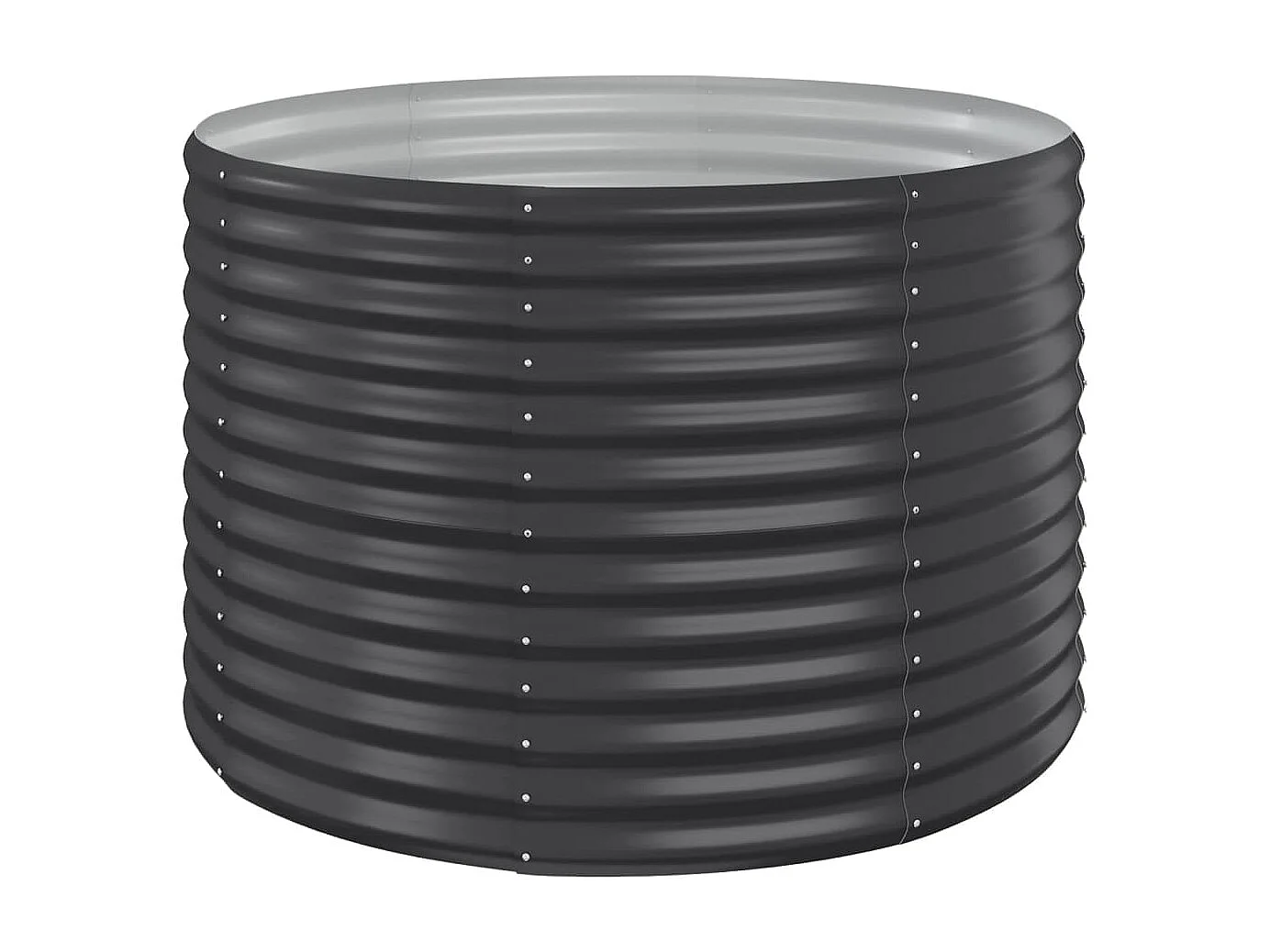 Canteiro elevado jardim 100x100x68 aço revestido a pó antracite PT121551