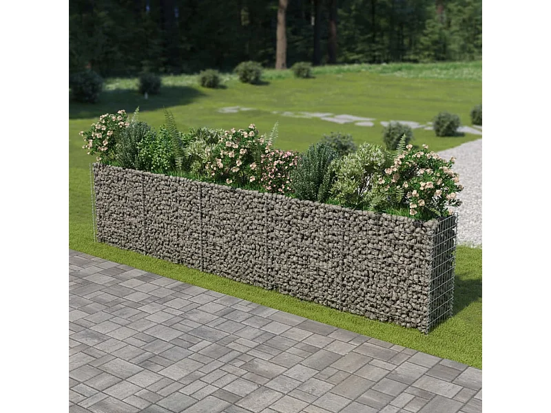 Arriate de gaviones de acero 450x50x100 cm ES17883