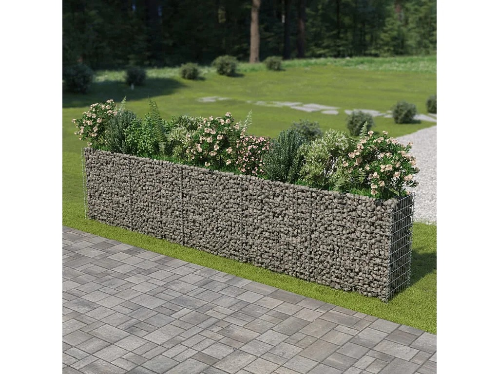 Arriate de gaviones de acero 450x50x100 cm ES17883